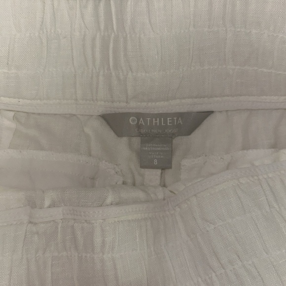 Athleta white linen jogger - Picture 2 of 5